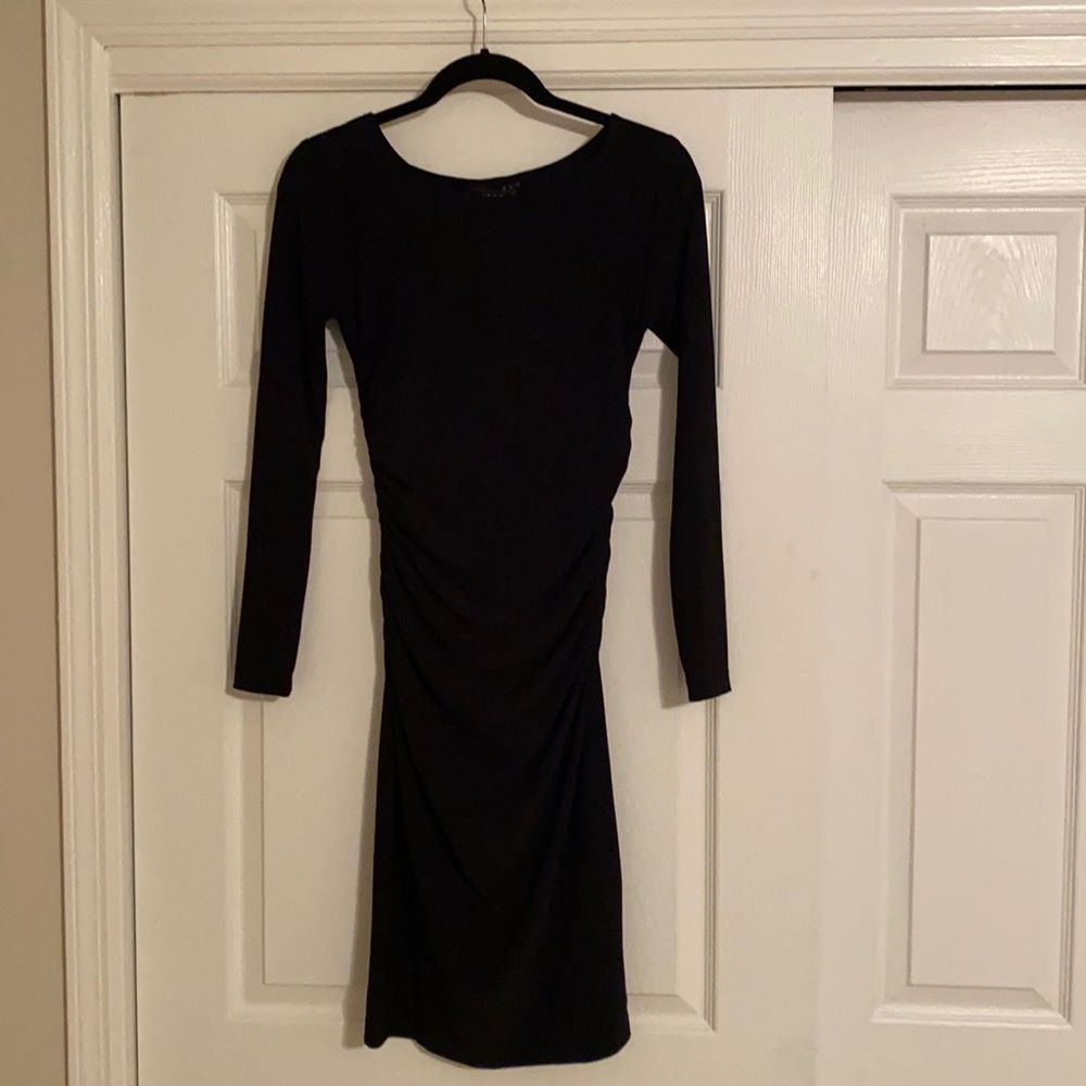 Norma Kamali - Kamali Kulture Long Sleeve Dress w/ Shirred Waist